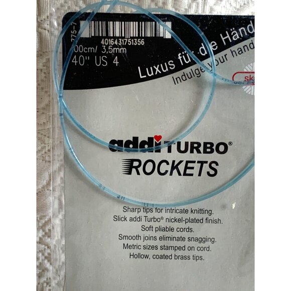 Addi Turbo Rockets Circular Knitting Needle 24 inch US4 - New - Picture 7 of 11
